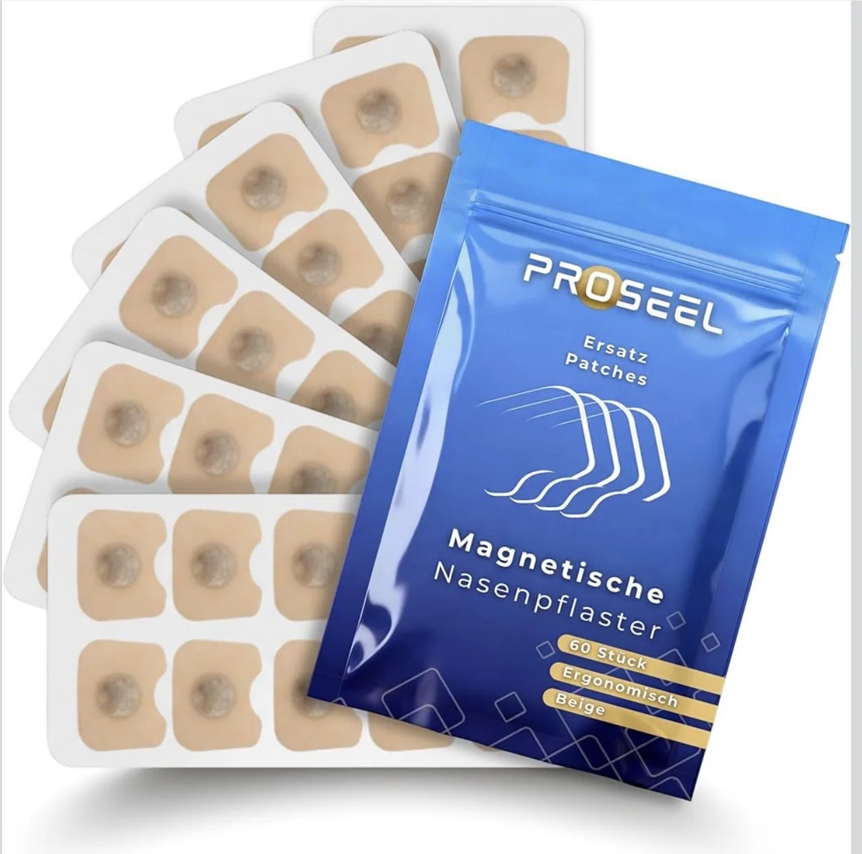PROSEEL Ersatz-Patches Ergonomisch Beige 60 Stück